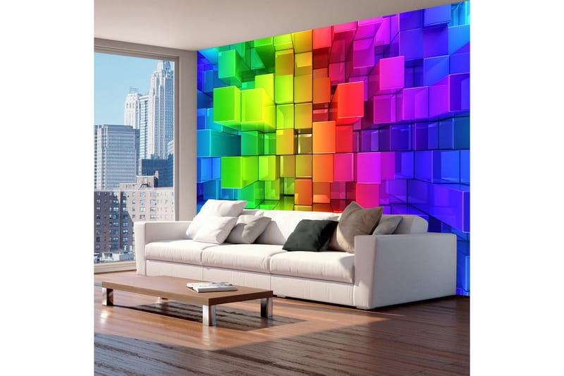 Fototapet Colour Jigsaw 250x175 - Artgeist sp. z o. o. - Inredning & dekor - Väggdekor - Tapeter & tapettillbehör - Fototapeter