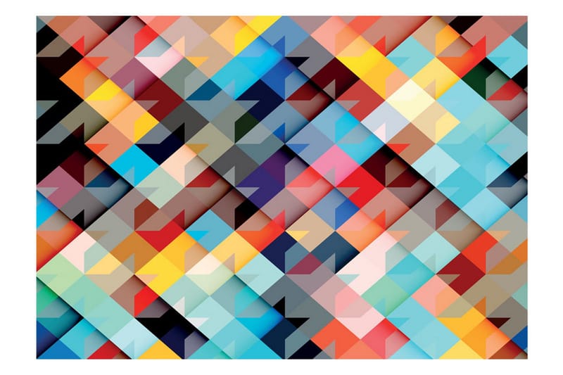 Fototapet Colour Patchwork 350x245 - Artgeist sp. z o. o. - Inredning & dekor - Väggdekor - Tapeter & tapettillbehör - Fototapeter