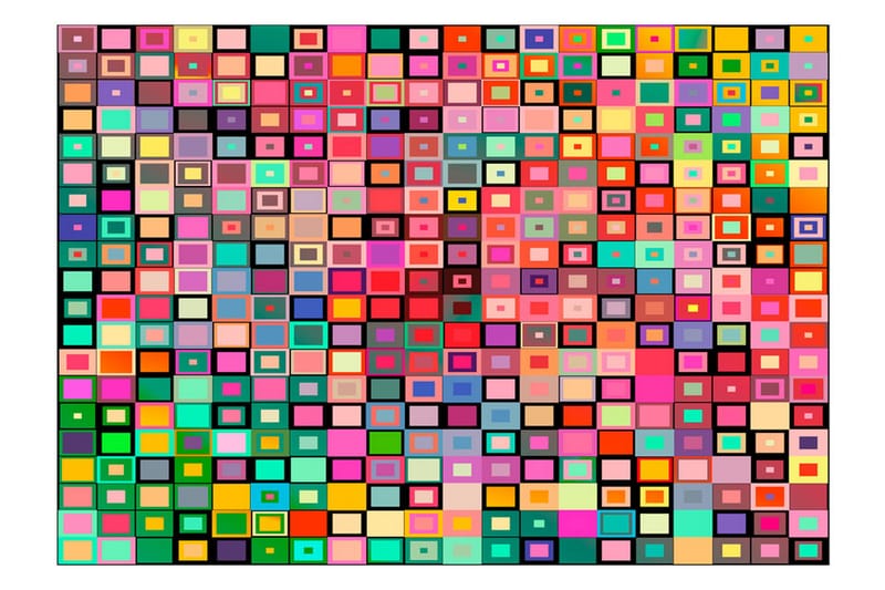 FOTOTAPET Colourful Boxes 200x140 - Artgeist sp. z o. o. - Inredning & dekor - Väggdekor - Tapeter & tapettillbehör - Fototapeter
