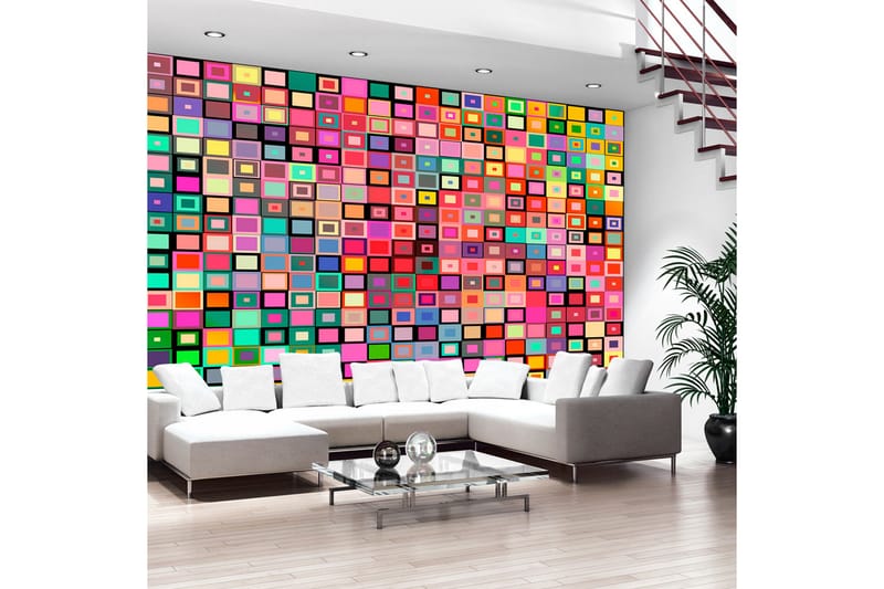 FOTOTAPET Colourful Boxes 300x210 - Artgeist sp. z o. o. - Inredning & dekor - Väggdekor - Tapeter & tapettillbehör - Fototapeter