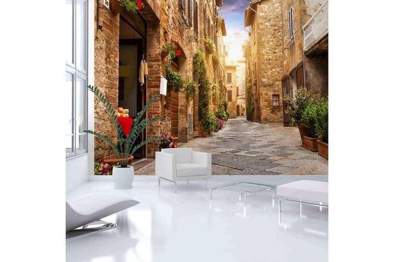 FOTOTAPET Colourful Street In Tuscany 100x70, Artgeist sp. z o. o.