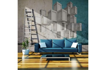 FOTOTAPET Concrete Blocks 250x193 - Artgeist sp. z o. o. - Inredning & dekor - Väggdekor - Tapeter & tapettillbehör - Fototapeter