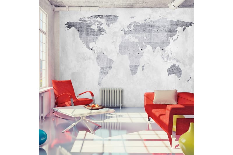 Fototapet Concrete Map 350x245, Artgeist sp. z o. o.