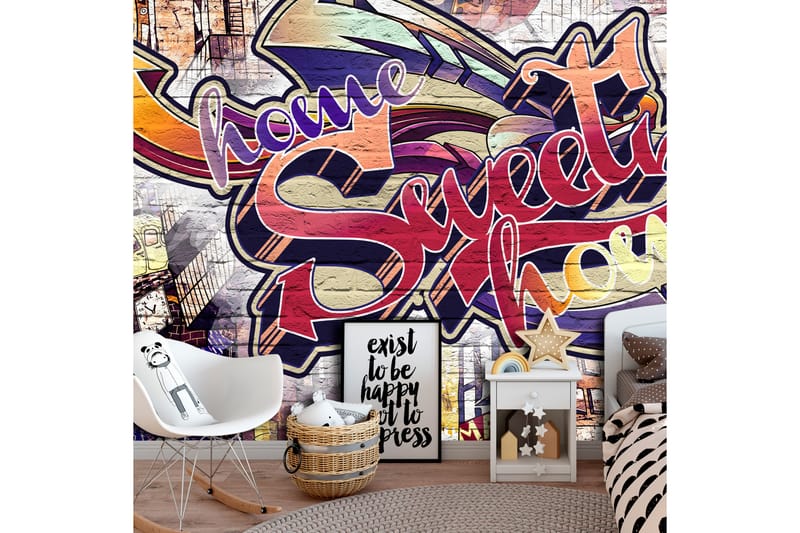 FOTOTAPET Cool Graffiti 200x140 - Artgeist sp. z o. o. - Inredning & dekor - Väggdekor - Tapeter & tapettillbehör - Fototapeter