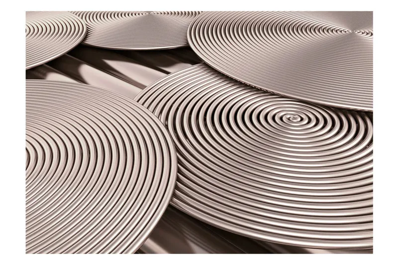 Fototapet Copper Spirals 350x245 - Artgeist sp. z o. o. - Inredning & dekor - Väggdekor - Tapeter & tapettillbehör - Fototapeter