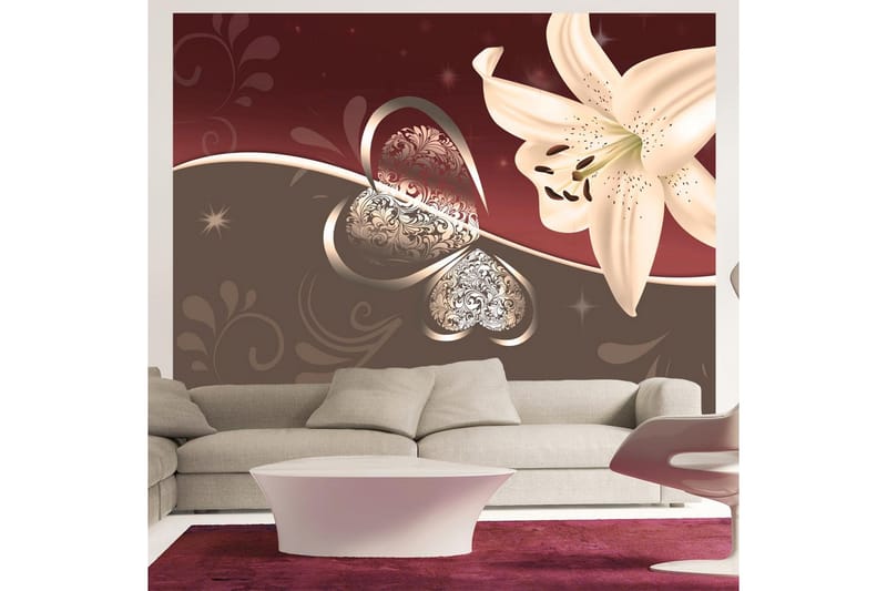 Fototapet Cream Lily 350x270, Artgeist sp. z o. o.