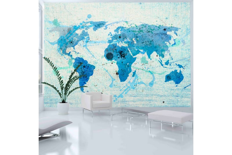 FOTOTAPET Cruising And Sailing The World Map 200x154 - Artgeist sp. z o. o. - Inredning & dekor - Väggdekor - Tapeter & tapettillbehör - Fototapeter