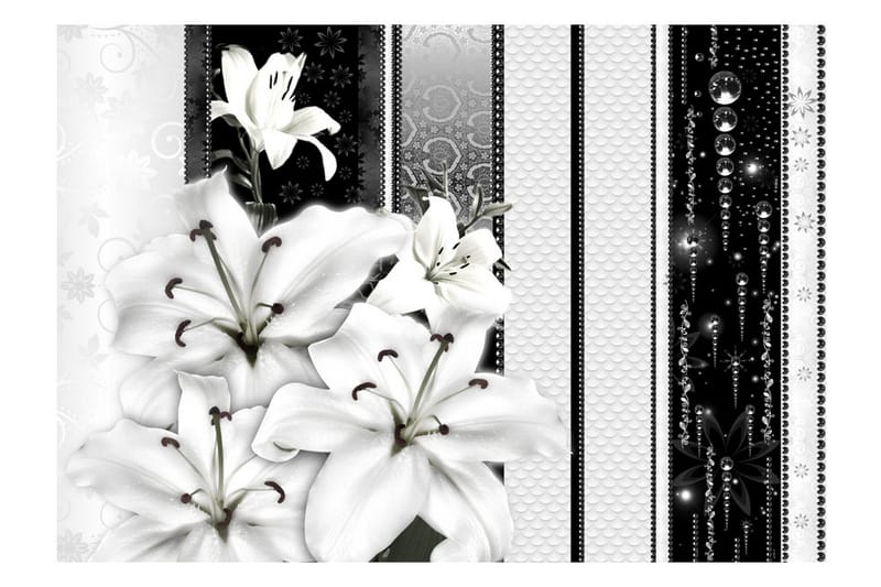 FOTOTAPET Crying Lilies In White 100x70 - Artgeist sp. z o. o. - Inredning & dekor - Väggdekor - Tapeter & tapettillbehör - Fototapeter