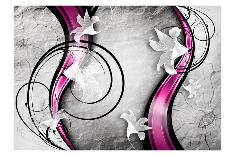 Fototapet Dance With Lilies 250x175 - Artgeist sp. z o. o. - Inredning & dekor - Väggdekor - Tapeter & tapettillbehör - Fototapeter