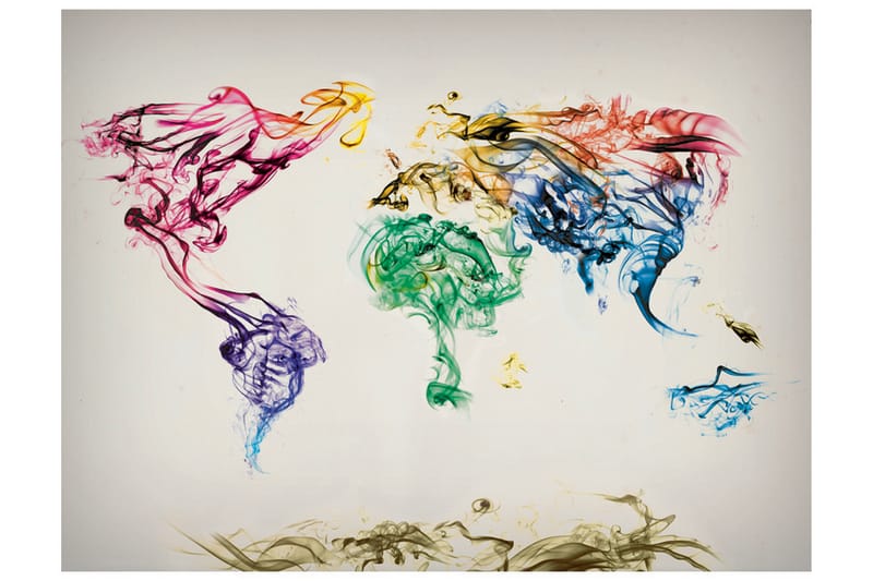 FOTOTAPET Dancing Smoke Trails 200x154 - Artgeist sp. z o. o. - Inredning & dekor - Väggdekor - Tapeter & tapettillbehör - Fototapeter