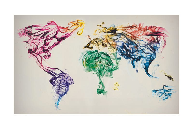 Fototapet Dancing Smoke Trails 450x270 - Artgeist sp. z o. o. - Inredning & dekor - Väggdekor - Tapeter & tapettillbehör - Fototapeter