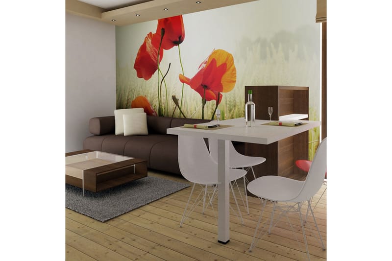 Fototapet Det Fina Med Vilda Vallmo 250x193 - Artgeist sp. z o. o. - Inredning & dekor - Väggdekor - Tapeter & tapettillbehör - Fototapeter