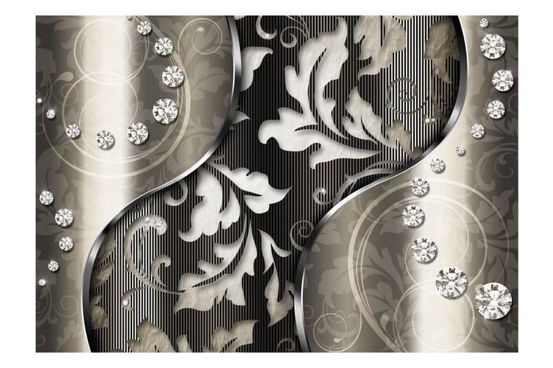 FOTOTAPET Diamond Leaves 200x140 - Artgeist sp. z o. o. - Inredning & dekor - Väggdekor - Tapeter & tapettillbehör - Fototapeter