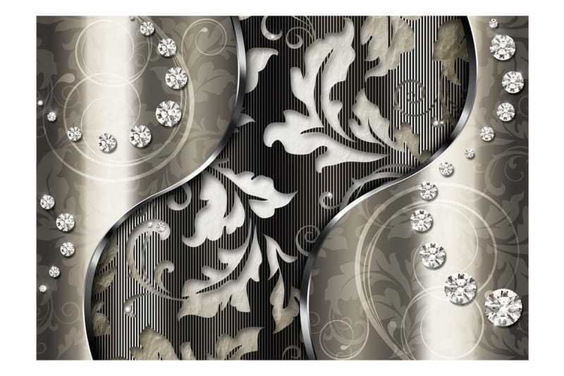 FOTOTAPET Diamond Leaves 400x280 - Artgeist sp. z o. o. - Inredning & dekor - Väggdekor - Tapeter & tapettillbehör - Fototapeter