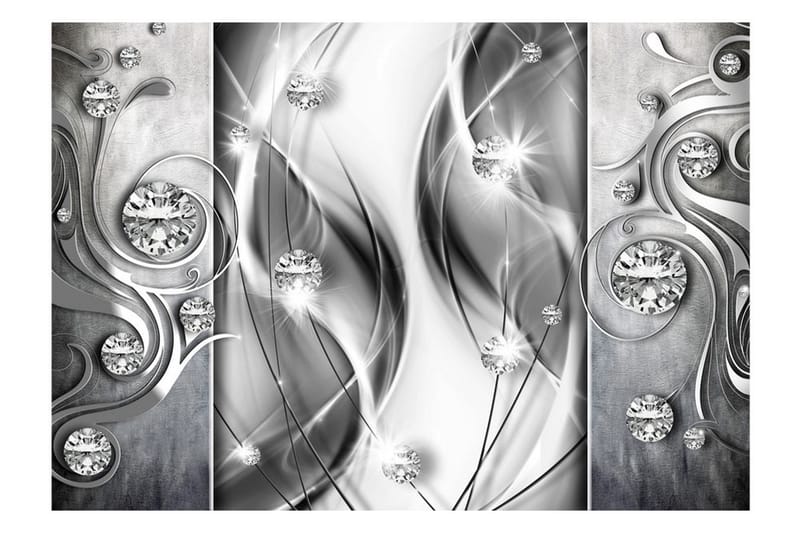 Fototapet Diamonds In Silver 350x245 - Artgeist sp. z o. o. - Inredning & dekor - Väggdekor - Tapeter & tapettillbehör - Fototapeter