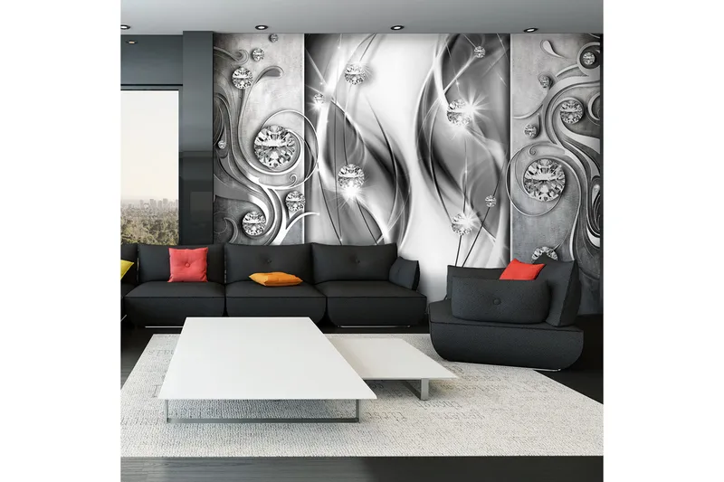 FOTOTAPET Diamonds In Silver 350x245, Artgeist sp. z o. o.