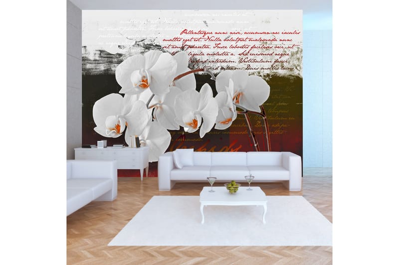 FOTOTAPET Diary And Orchid 150x105 - Artgeist sp. z o. o. - Inredning & dekor - Väggdekor - Tapeter & tapettillbehör - Fototapeter