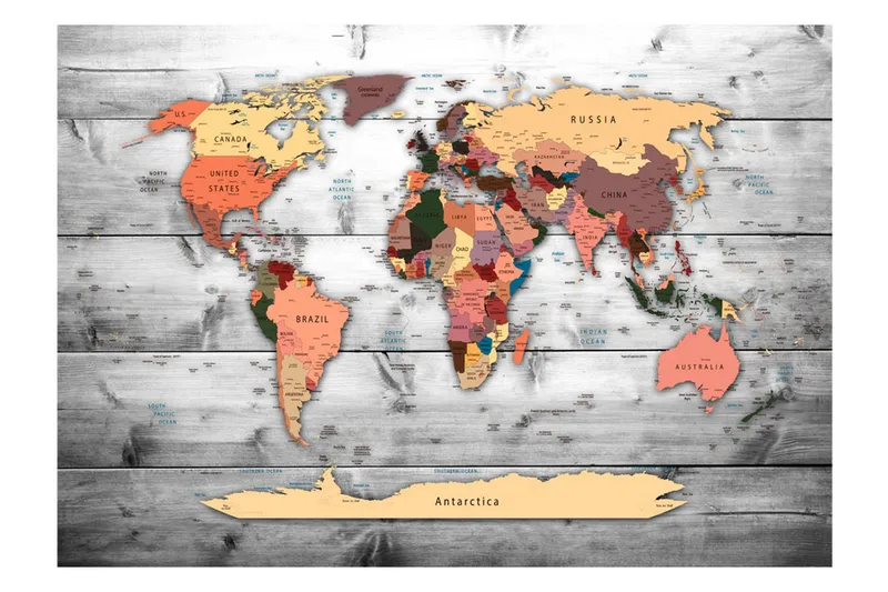 Fototapet Direction World 250x175 - Artgeist sp. z o. o. - Inredning & dekor - Väggdekor - Tapeter & tapettillbehör - Fototapeter