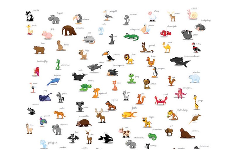 Fototapet Djur För Barn 200x154 - Artgeist sp. z o. o. - Inredning & dekor - Väggdekor - Tapeter & tapettillbehör - Fototapeter