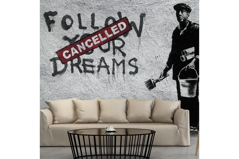 FOTOTAPET Dreams Cancelled Banksy 300x210 - Artgeist sp. z o. o. - Inredning & dekor - Väggdekor - Tapeter & tapettillbehör - Fototapeter