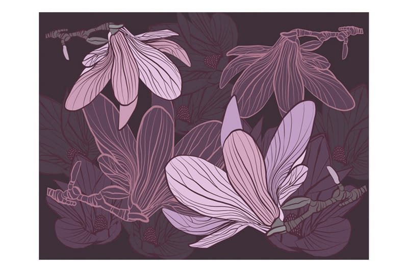 FOTOTAPET Dreamy Flowers 200x154 - Artgeist sp. z o. o. - Inredning & dekor - Väggdekor - Tapeter & tapettillbehör - Fototapeter