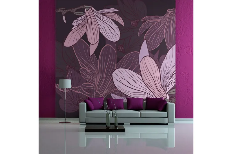 Fototapet Dreamy Flowers 400x309 - Artgeist sp. z o. o. - Inredning & dekor - Väggdekor - Tapeter & tapettillbehör - Fototapeter