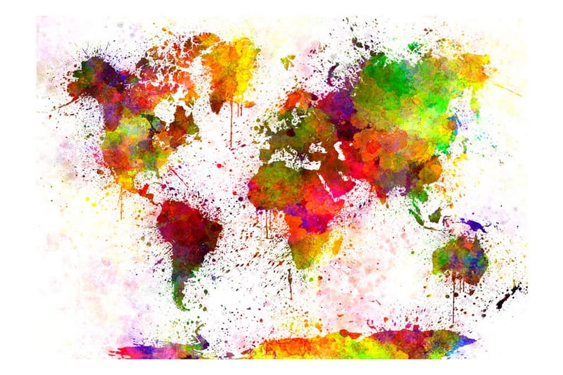 Fototapet Dyed World 150x105 - Artgeist sp. z o. o. - Inredning & dekor - Väggdekor - Tapeter & tapettillbehör - Fototapeter