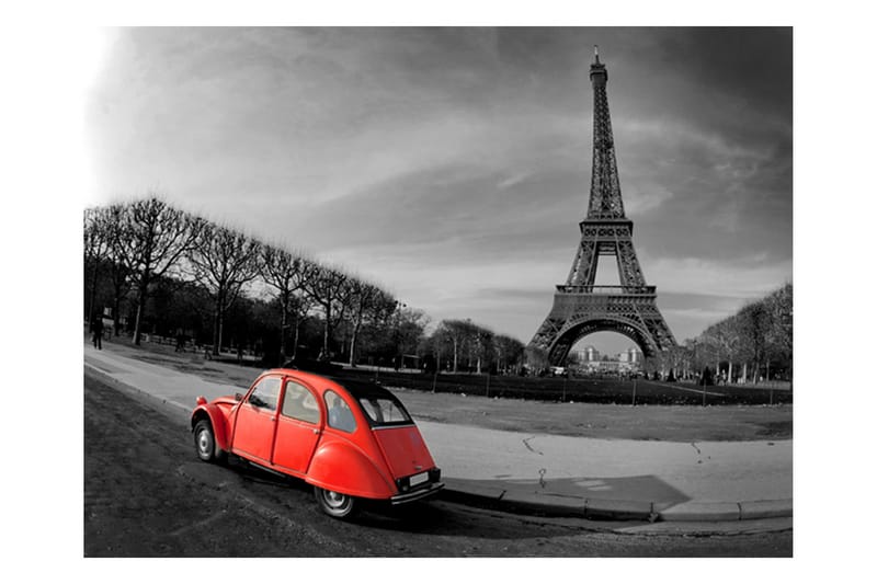 FOTOTAPET Eiffeltornet Och Röd Bil 300x231 - Artgeist sp. z o. o. - Fototapeter