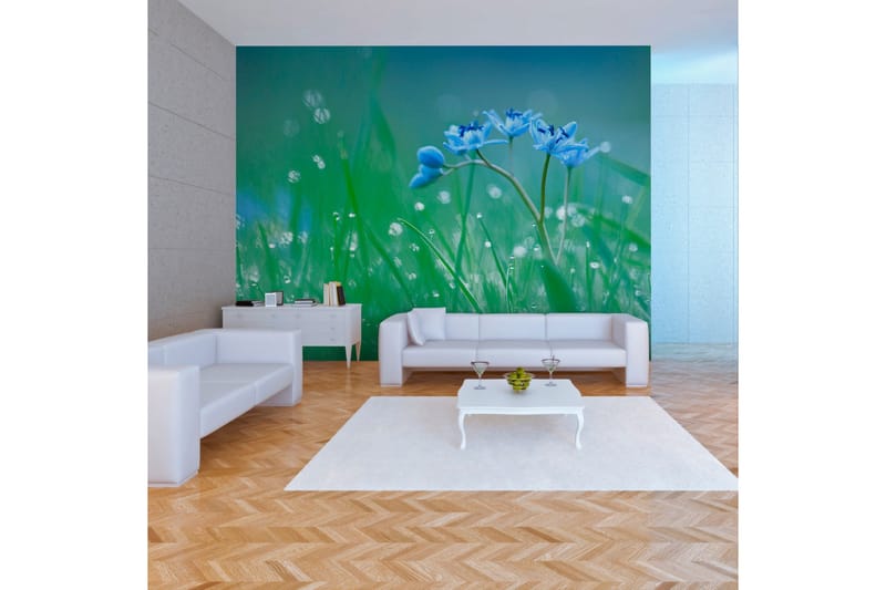 Fototapet En Äng I Gryningen 350x270 - Artgeist sp. z o. o. - Inredning & dekor - Väggdekor - Tapeter & tapettillbehör - Fototapeter