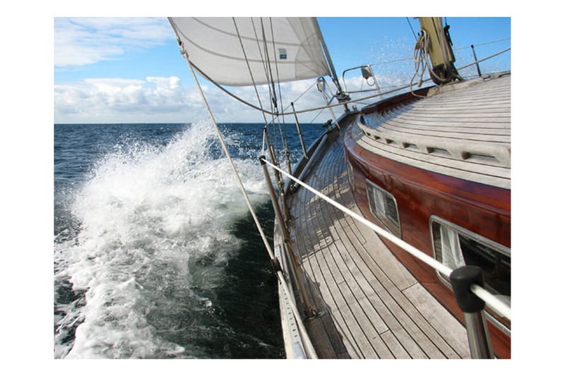 FOTOTAPET En Båt I Havet 200x154 - Artgeist sp. z o. o. - Inredning & dekor - Väggdekor - Tapeter & tapettillbehör - Fototapeter