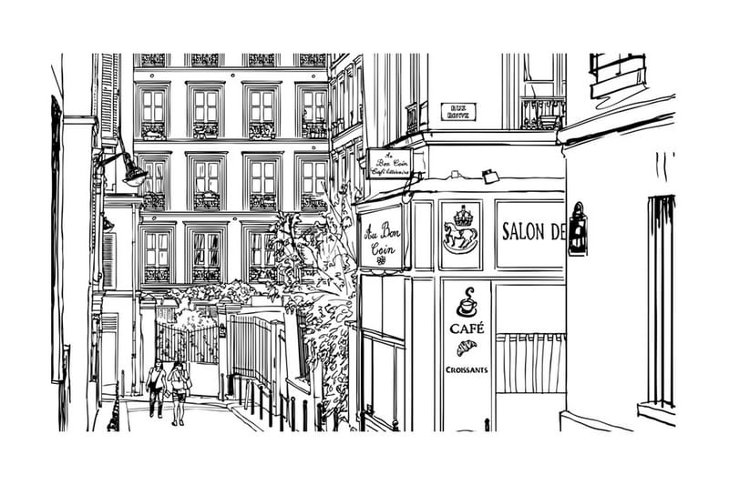 Fototapet En Promenad Genom Paris Gator 450x270 - Artgeist sp. z o. o. - Inredning & dekor - Väggdekor - Tapeter & tapettillbehör - Fototapeter