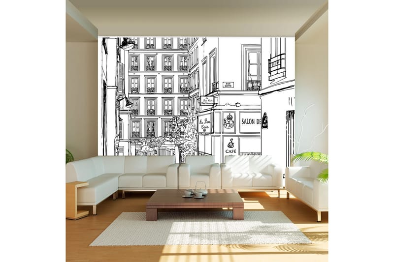 FOTOTAPET En Promenad Genom Paris Gator 350x270 - Artgeist sp. z o. o. - Inredning & dekor - Väggdekor - Tapeter & tapettillbehör - Fototapeter