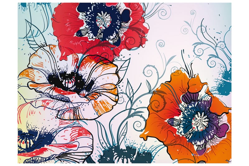 Fototapet Ett Delikat Blomstermotiv 350x270, Artgeist sp. z o. o.