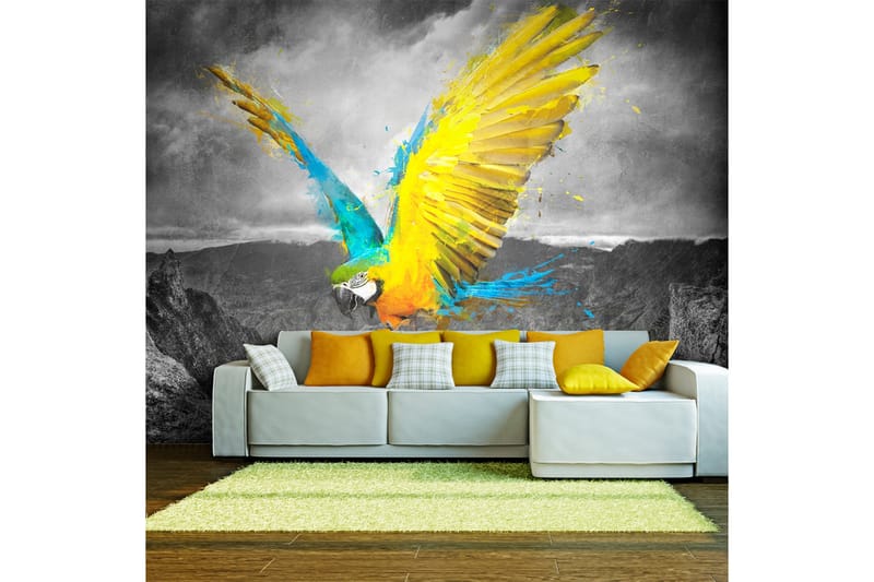 Fototapet Exotic Parrot 450x270 - Artgeist sp. z o. o. - Inredning & dekor - Väggdekor - Tapeter & tapettillbehör - Fototapeter