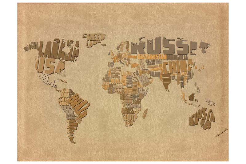 Fototapet Explorers Map Of The World 200x154 - Artgeist sp. z o. o. - Inredning & dekor - Väggdekor - Tapeter & tapettillbehör - Fototapeter