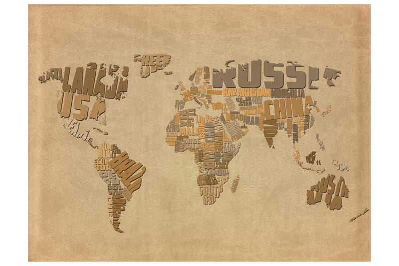 FOTOTAPET Explorers Map Of The World 200x154 - Artgeist sp. z o. o. - Inredning & dekor - Väggdekor - Tapeter & tapettillbehör - Fototapeter