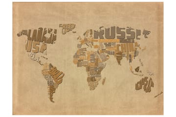 FOTOTAPET Explorers Map Of The World 250x193 - Artgeist sp. z o. o. - Inredning & dekor - Väggdekor - Tapeter & tapettillbehör - Fototapeter
