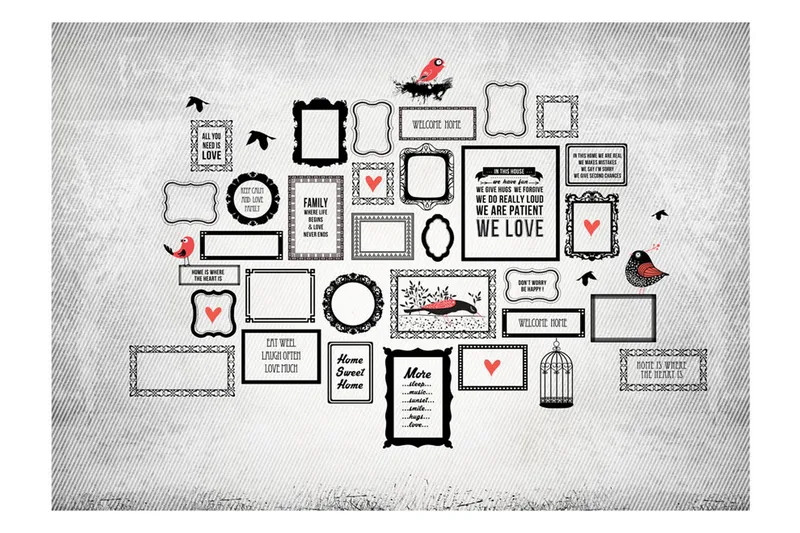 Fototapet Family Motto 400x280 - Artgeist sp. z o. o. - Inredning & dekor - Väggdekor - Tapeter & tapettillbehör - Fototapeter