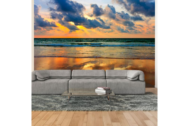 FOTOTAPET Färgglada Solnedgången Över Havet 200x154 - Artgeist sp. z o. o. - Inredning & dekor - Väggdekor - Tapeter & tapettillbehör - Fototapeter