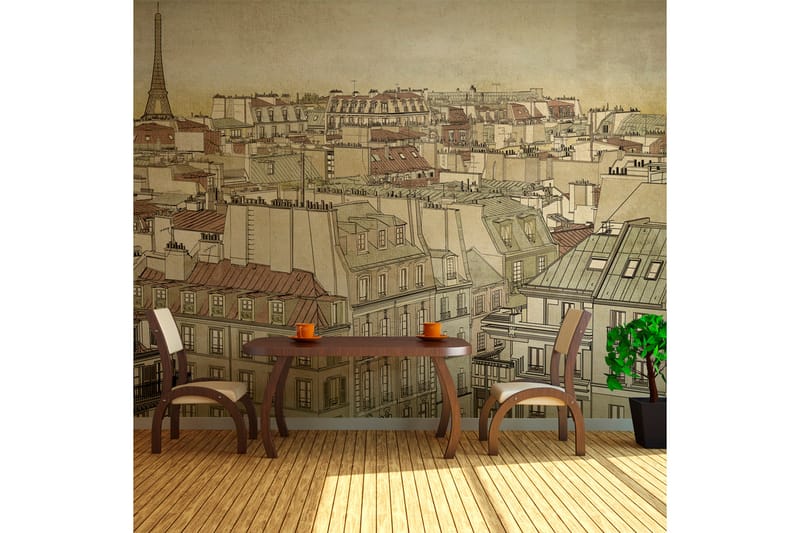 FOTOTAPET Farväl Paris! 200x154 - Artgeist sp. z o. o. - Inredning & dekor - Väggdekor - Tapeter & tapettillbehör - Fototapeter
