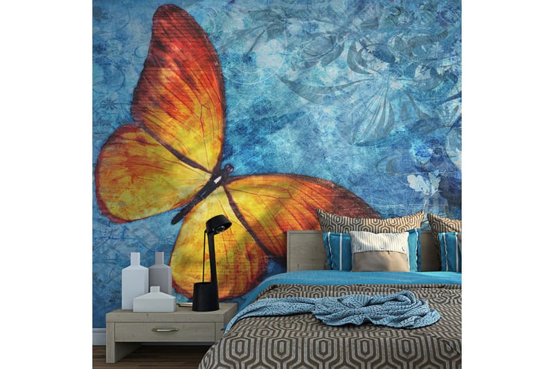 FOTOTAPET Fiery Butterfly 350x270 - Artgeist sp. z o. o. - Inredning & dekor - Väggdekor - Tapeter & tapettillbehör - Fototapeter