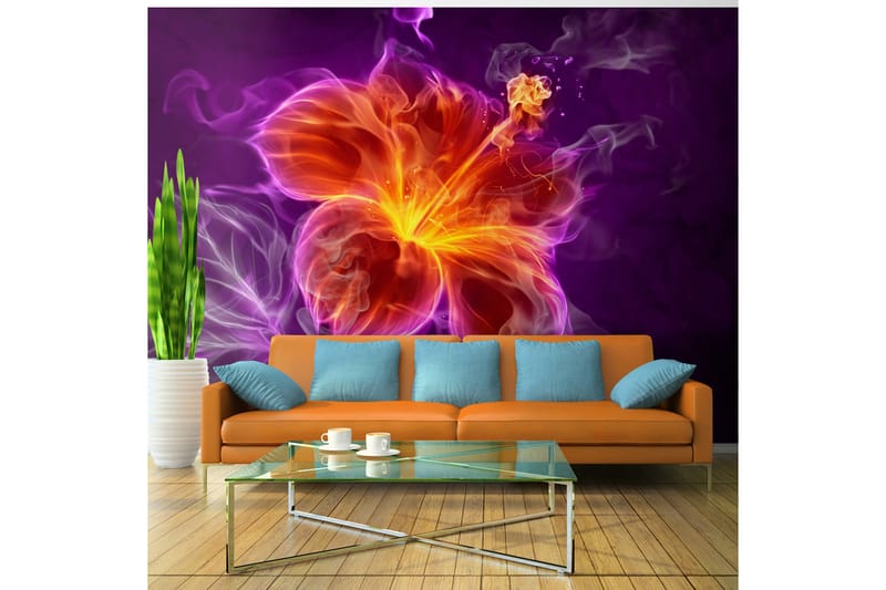 FOTOTAPET Fiery Flower In Purple 300x210 - Artgeist sp. z o. o. - Fototapeter