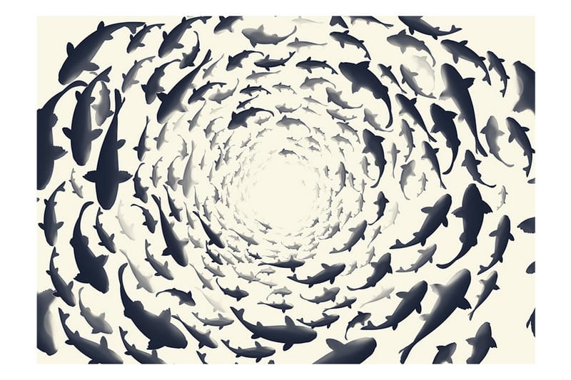 Fototapet Fish Swirl 350x245 - Artgeist sp. z o. o. - Inredning & dekor - Väggdekor - Tapeter & tapettillbehör - Fototapeter