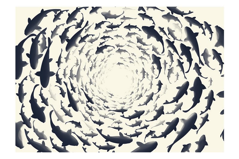 FOTOTAPET Fish Swirl 400x280 - Artgeist sp. z o. o. - Inredning & dekor - Väggdekor - Tapeter & tapettillbehör - Fototapeter