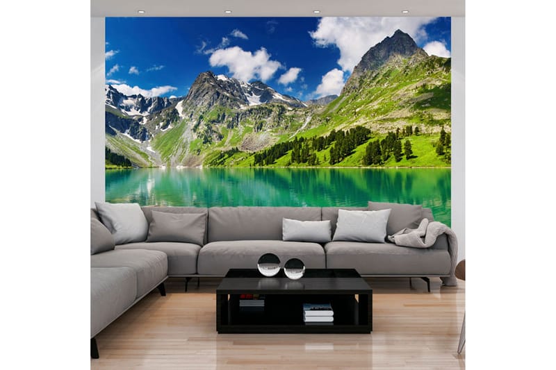 Fototapet Fjällsjö 250x193 - Artgeist sp. z o. o. - Inredning & dekor - Väggdekor - Tapeter & tapettillbehör - Fototapeter