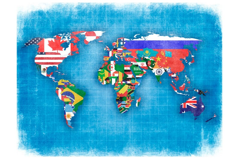 FOTOTAPET Flags Of Countries 250x193 - Artgeist sp. z o. o. - Inredning & dekor - Väggdekor - Tapeter & tapettillbehör - Fototapeter
