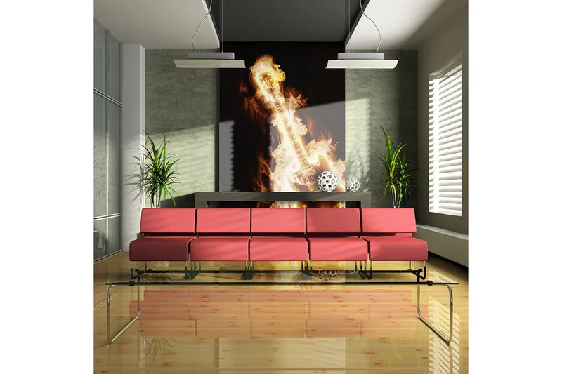 Fototapet Flammande Gitarr 300x231, Artgeist sp. z o. o.