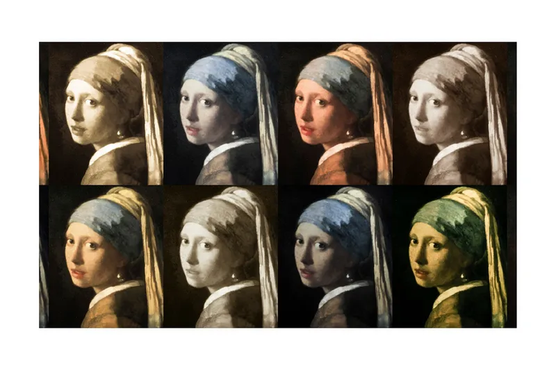 Fototapet Flicka Med Pärlörhänge Pop Art 450x270 - Artgeist sp. z o. o. - Inredning & dekor - Väggdekor - Tapeter & tapettillbehör - Fototapeter