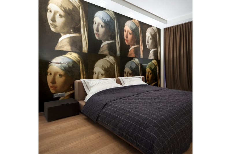 Fototapet Flicka Med Pärlörhänge Pop Art 450x270, Artgeist sp. z o. o.