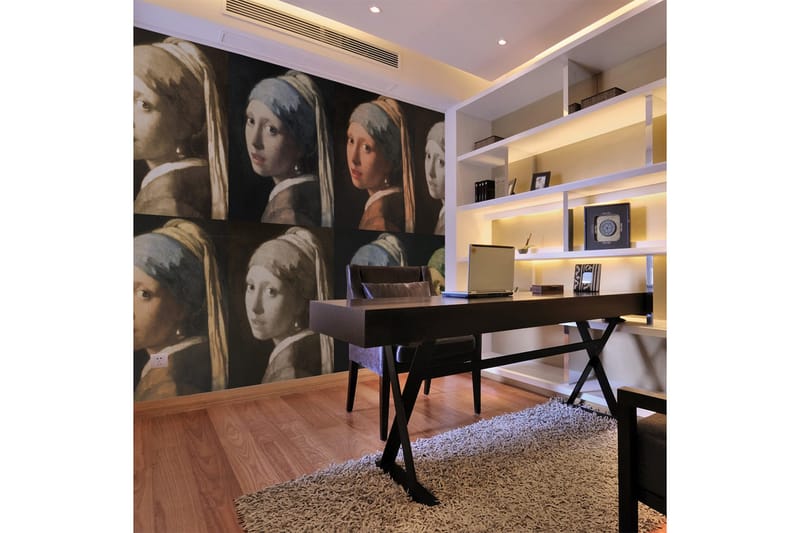 Fototapet Flicka Med Pärlörhänge Pop Art 200x154, Artgeist sp. z o. o.